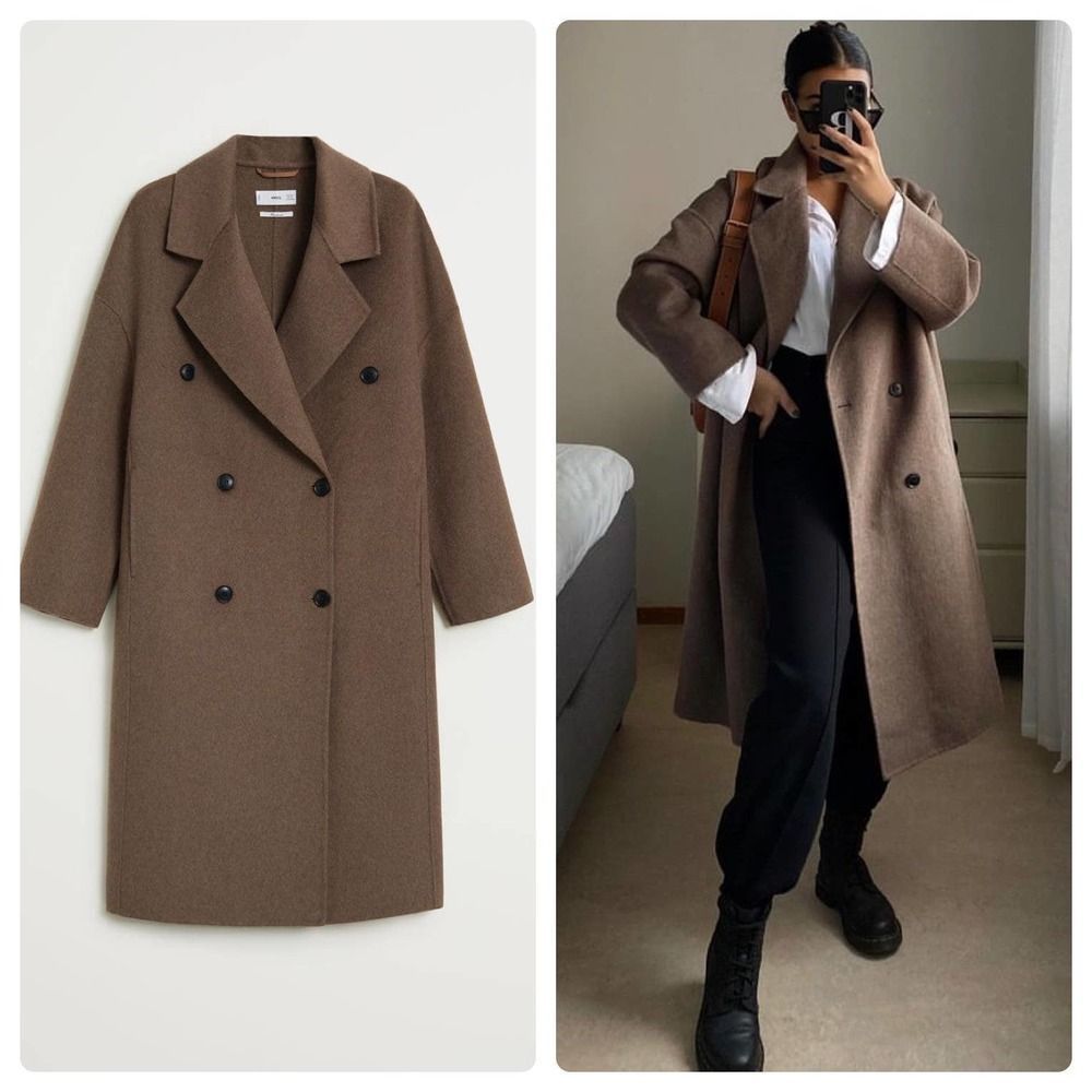 Mango Wool Blend Handmade Coat New | sz S